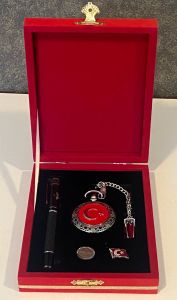 KÖSTEKLİ SAAT SETİ - GÜMÜŞ RENK